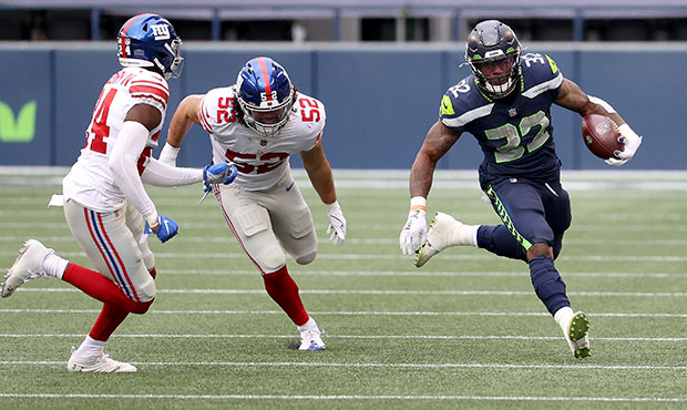 Seahawks RB Chris Carson...