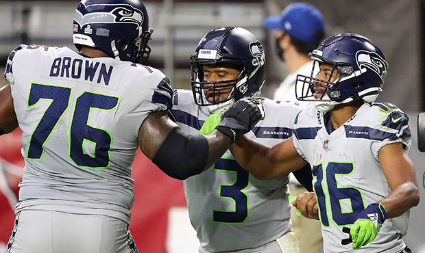 Seahawks Russell Wilson Duane Brown Tyler Lockett...