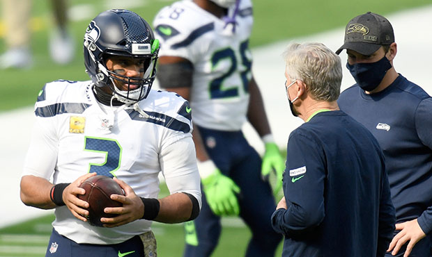Seahawks Russell Wilson Pete Carroll...