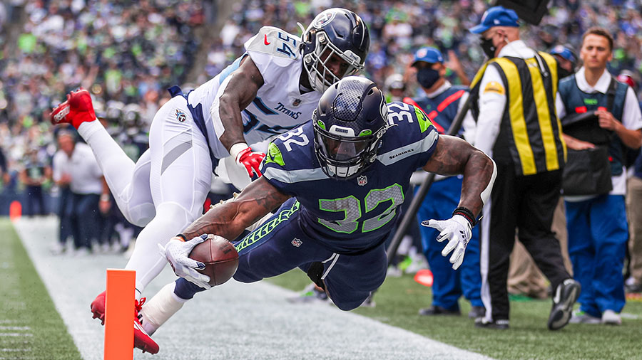 Seahawks RB Chris Carson...
