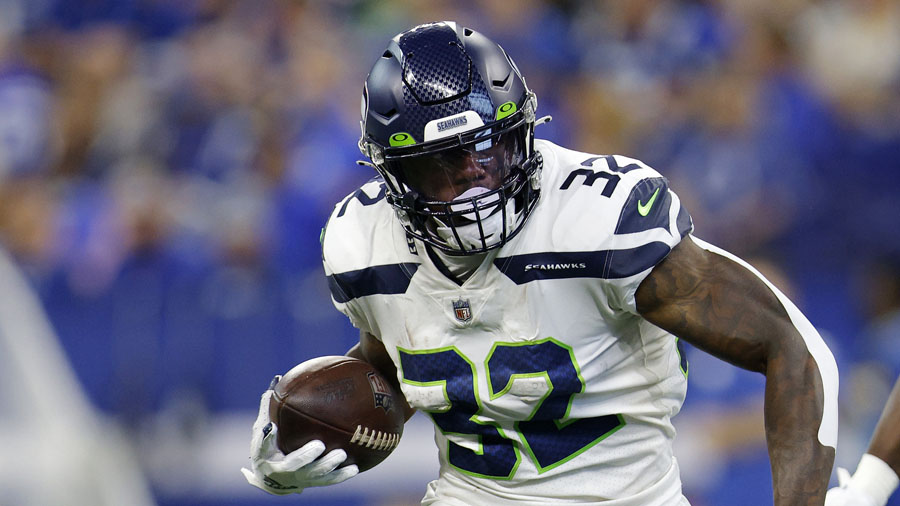 Seahawks Chris Carson...