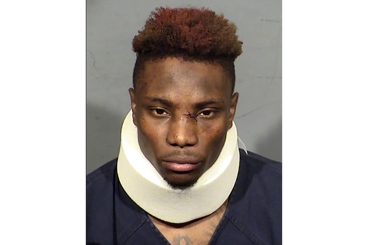 FILE - This booking photo provided by Las Vegas Metropolitan Police Department shows former Las Veg...