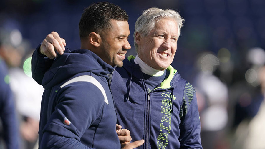 Seahawks Russell Wilson, Pete Carroll...