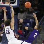 Strawther leads No. 4 Gonzaga over North Alabama 93-63