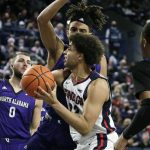 Strawther leads No. 4 Gonzaga over North Alabama 93-63