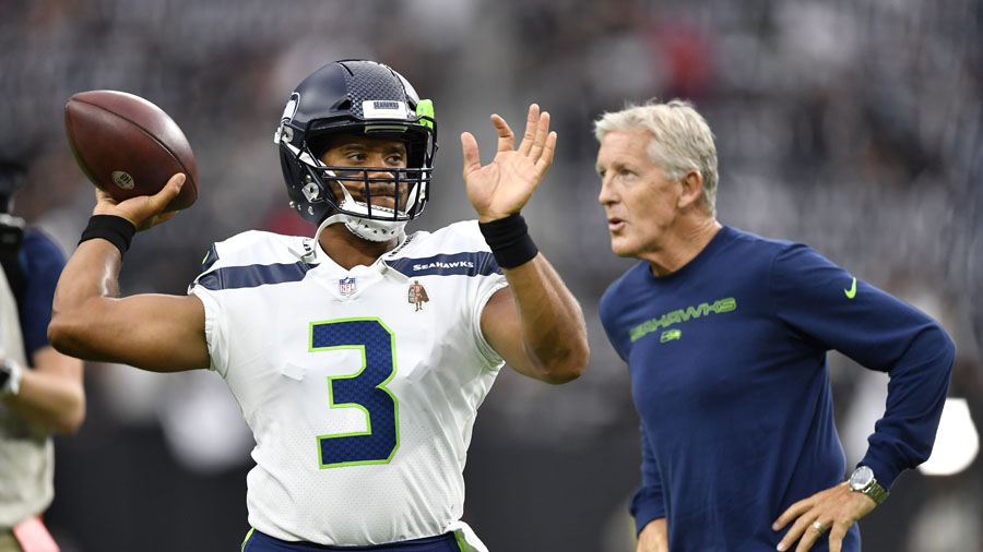 Seahawks Russell Wilson Pete Carroll...