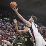 Holmgren leads No. 1 Gonzaga over San Francisco 78-62