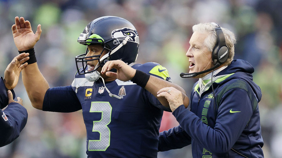 Seahawks Russell Wilson Pete Carroll...