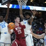 No. 13 UCLA beats Washington State 75-65 in Pac-12 quarters