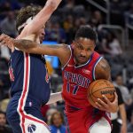 Porzingis has 30 points and 10 rebounds, Wizards top Pistons
