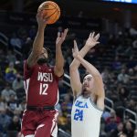 No. 13 UCLA beats Washington State 75-65 in Pac-12 quarters