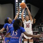 Lexie Hull's career-high 36 sends No. 1 Stanford past Kansas