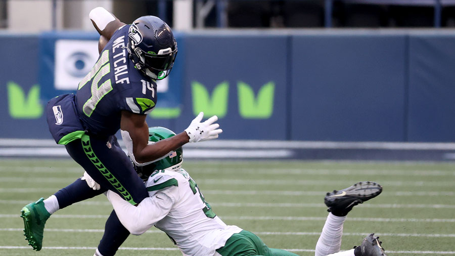 Seahawks Jets DK Metcalf...