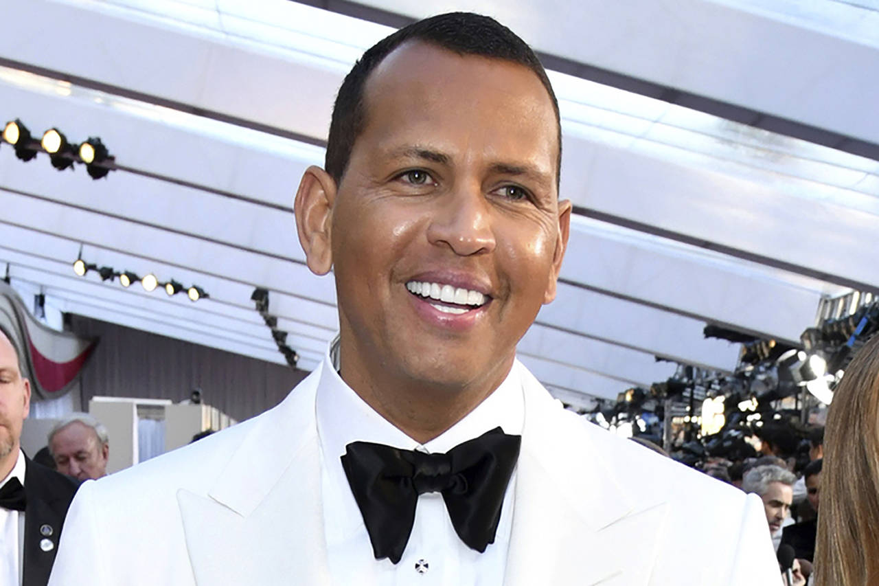 FILE - Alex Rodriguez arrives at the Oscars at the Dolby Theatre in Los Angeles, Sunday, Feb. 24, 2...