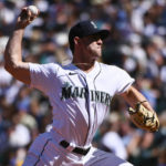 
              Seattle Mariners relief pitcher Matthew Festa throws during the seventh inning of the team's baseball game against the Los Angeles Angels, Saturday, Aug. 6, 2022, in Seattle. (AP Photo/Caean Couto)
            