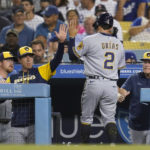 Gonsolin, Dodgers rebound from shutout, bully Brewers, 10-1