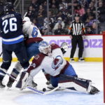 Wheeler nets hat trick, Hellebuyck and Jets blank Avs 5-0