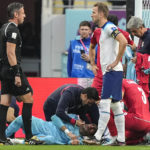 Iran goalkeeper clashes heads with teammate at World Cup