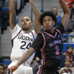 Sanogo leads unbeaten UConn past Delaware State 95-60