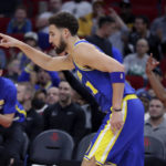 Thompson nets 10 3s, has 41 points in Warriors' 1st road win