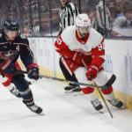 Hronek scores twice to lead Red Wings over Blue Jackets 6-1