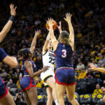 Clark scores 33 as No. 4 Iowa women defeat Belmont 73-62