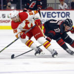 Pesce's 1st goal of season lifts Hurricanes past Flames 3-2