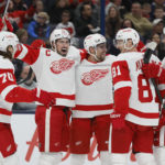 Hronek scores twice to lead Red Wings over Blue Jackets 6-1