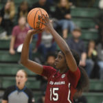Top-ranked South Carolina rolls to 79-36 win over Cal Poly