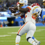 Kelce scores 3 touchdowns, Chiefs rally past Chargers 30-27