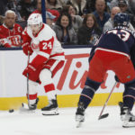 Hronek scores twice to lead Red Wings over Blue Jackets 6-1