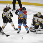 Panthers score 3 in 2nd period, halt Bruins win streak at 7
