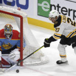 Panthers score 3 in 2nd period, halt Bruins win streak at 7