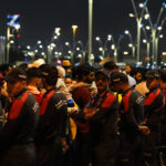 Qatar riot police push back crowds at World Cup fan zone