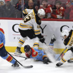 Panthers score 3 in 2nd period, halt Bruins win streak at 7