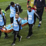 Iran goalkeeper clashes heads with teammate at World Cup