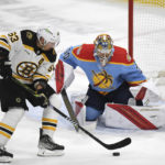 Panthers score 3 in 2nd period, halt Bruins win streak at 7