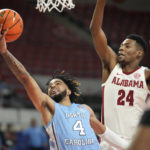 No. 18 Alabama beats No. 1 North Carolina 103-101 in 4 OTs