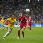 Australia into last 16 of World Cup, beats Denmark 1-0