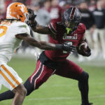 South Carolina runs over No. 5 Tennessee 63-38; Hooker hurt