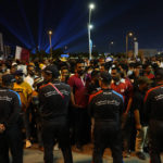 Qatar riot police push back crowds at World Cup fan zone