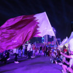 Qatar riot police push back crowds at World Cup fan zone