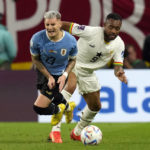 Uruguay beats Ghana 2-0 at World Cup but both teams out