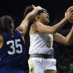 Miles, No. 7 Notre Dame women beat No. 3 UConn; Fudd hurt