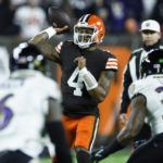 Watson throws TD, wins home debut as Browns down Ravens 13-3