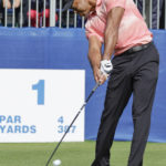 Woods and son hobble to a 59 and are 2 back of Team Thomas