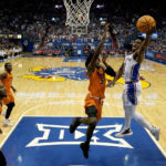 No. 4 Kansas rallies from 15 down to beat Oklahoma St 69-67