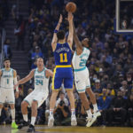 Klay Thompson's 29 points lead Warriors past Hornets 110-105