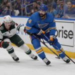 Hartman scores twice to help Wild beat Blues 5-2