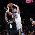 Nets score 91 in 1st half, wallop weary Warriors 143-113